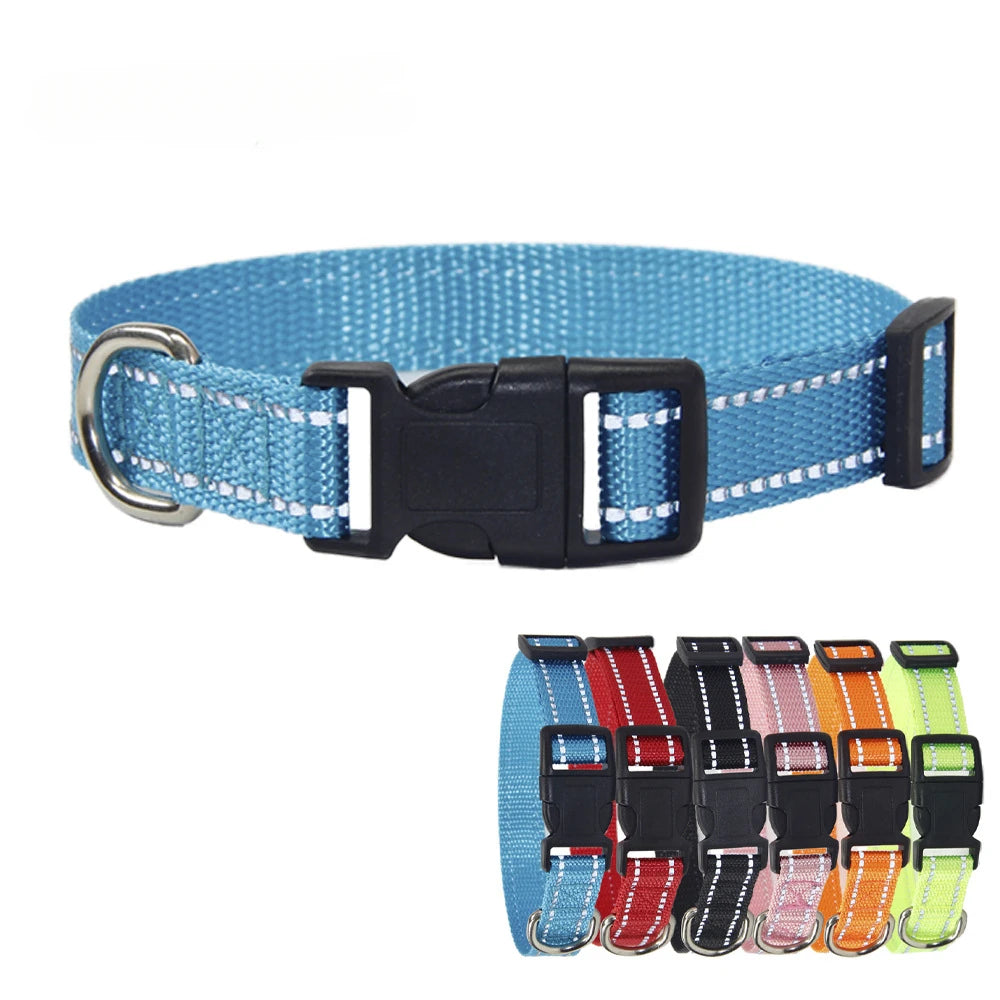 Nylon Dog Collar and Leash Set Pet Collars Leash for Small Medium Large Dogs Dog Accessories for Small Dogs - Korvel