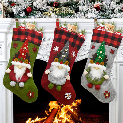 Christmas Decoration Gift Faceless Doll Christmas Socks Pendant Santa Claus Children's Christmas Gift Bag - Korvel