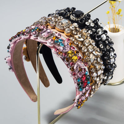 Baroque Retro Rhinestone Headband Set for Ladies