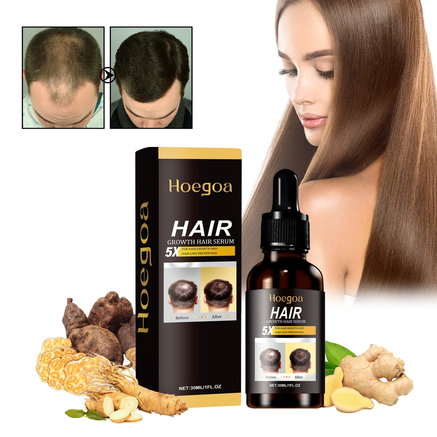 Esencia de Jengibre Premium para el Cabello