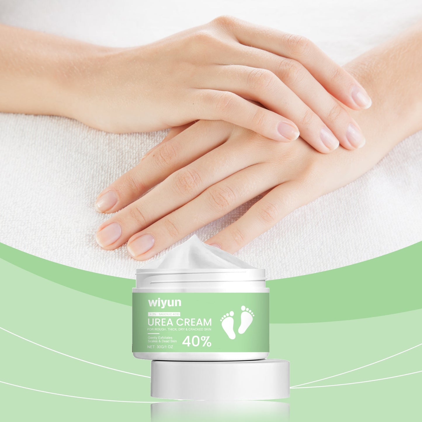 Crema para pies de urea premium para hidratación y confort