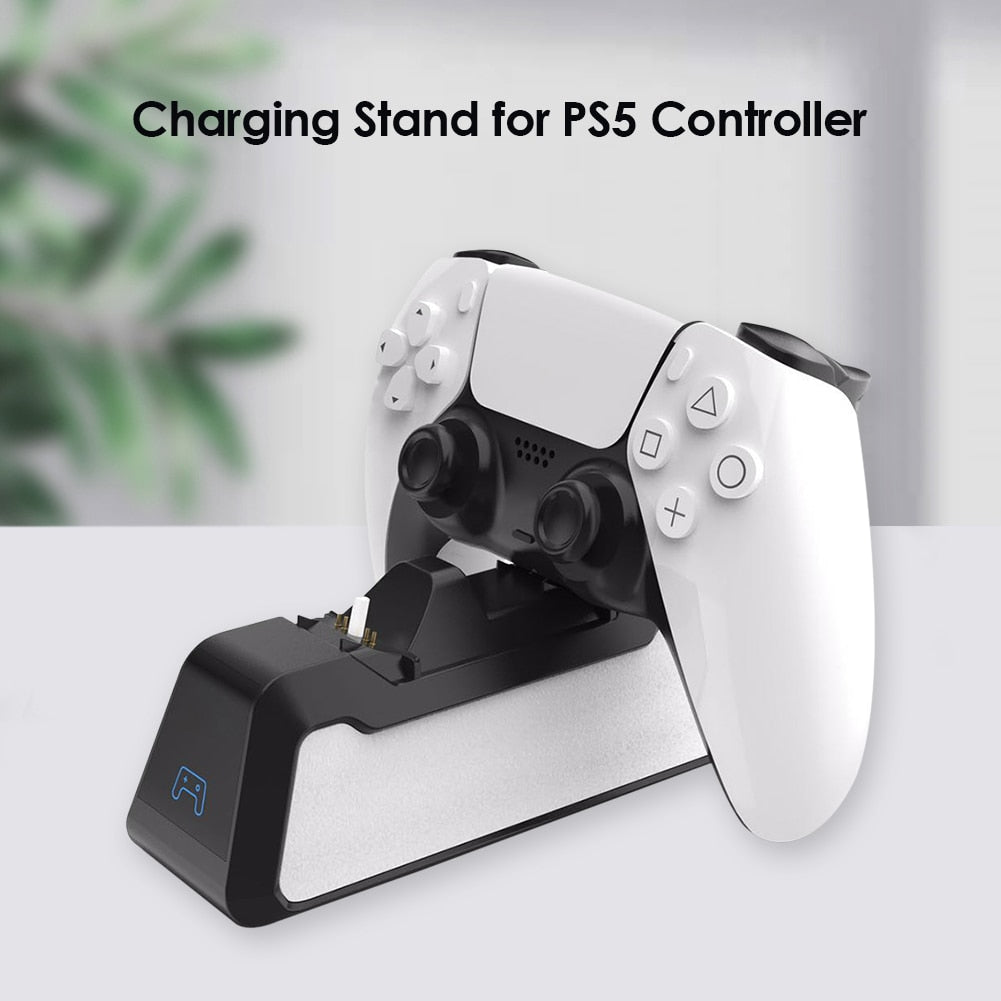 Dual Fast Charger for PS5 Wireless Controller USB 3.1 Type-C Charging Cradle Dock Station for Sony PlayStation5 Joystick Gamepad - Korvel