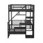 Cama loft de metal de tamaño completo con escritorio y opciones de almacenamiento