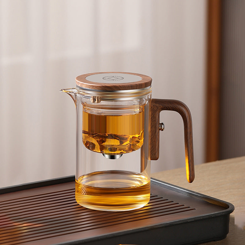 Elegant Heat-Resistant Glass Tea Set with Magnetic Suction