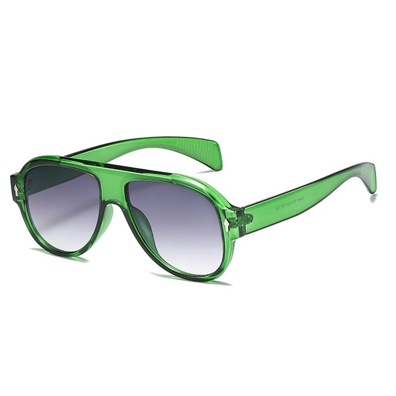 Retro Punk Men Pilot Sunglasses Fashion Rivets Decoration Gradient Eyewear Shades UV400 Women Trending Purple Sun Glasses - Korvel