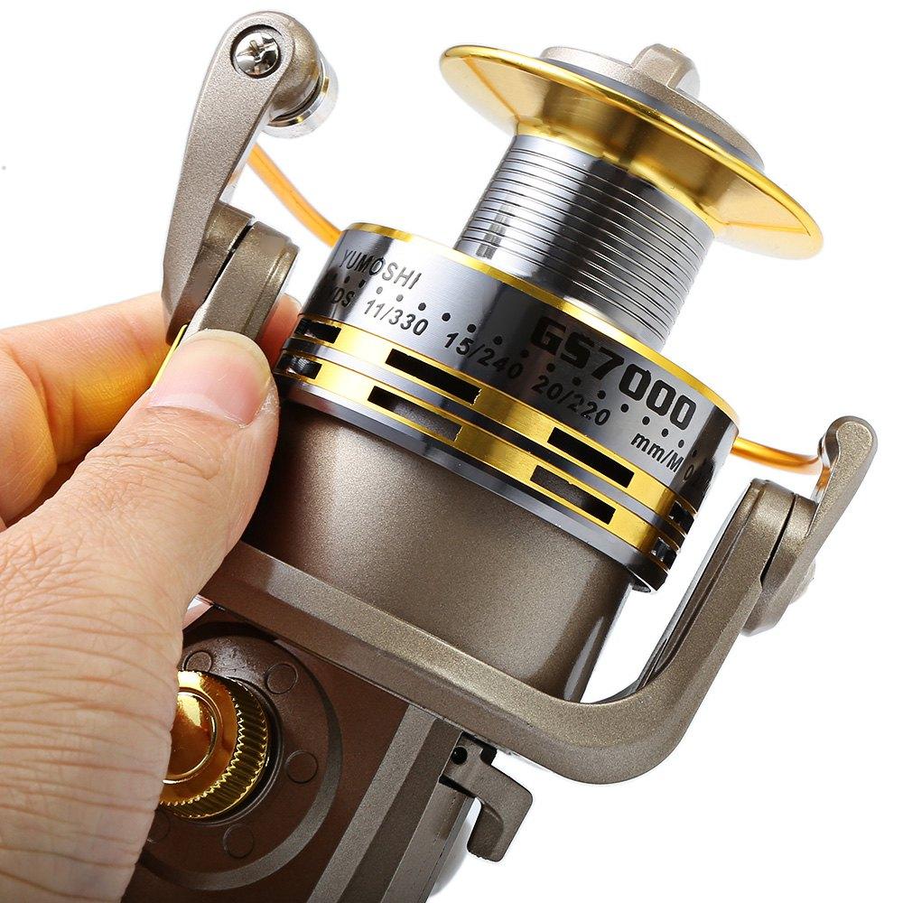 YUMOSHI 8 BB Fish ratio 5.1:1 1000-7000 Series Spinning Fishing Reel Crank Handle Carp Steering - Korvel