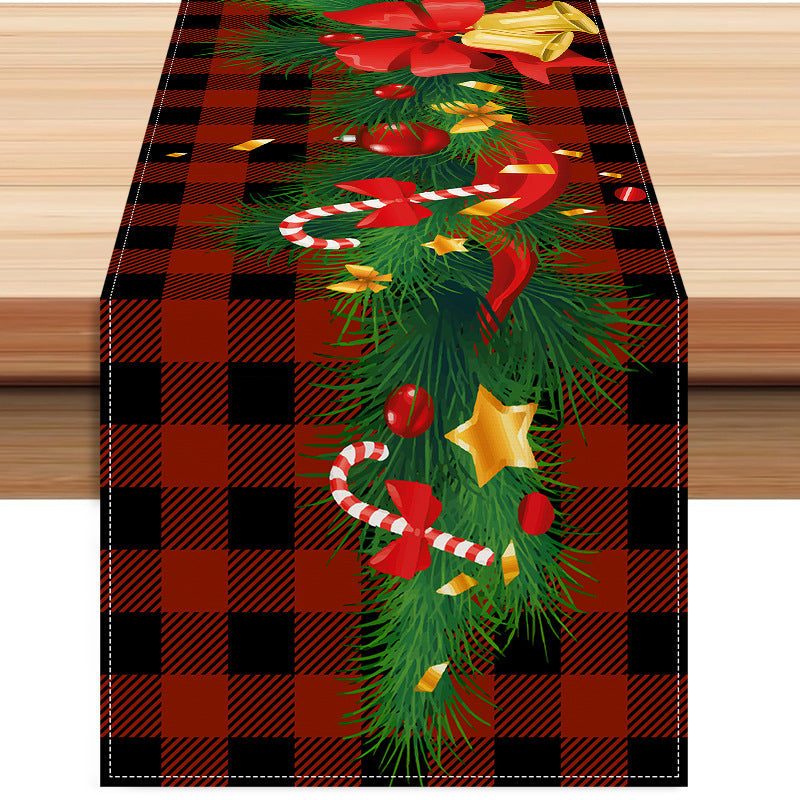 Elegant Christmas Tablecloth with Bell Print