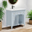 Meuble de salle de bain bleu clair de 36" avec évier en résine et rangement