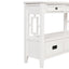 36'' Farmhouse Pine Wood Console Table Entry Sofa Table with 4 Drawers & 1 Storage Shelf (Antique White) - Korvel