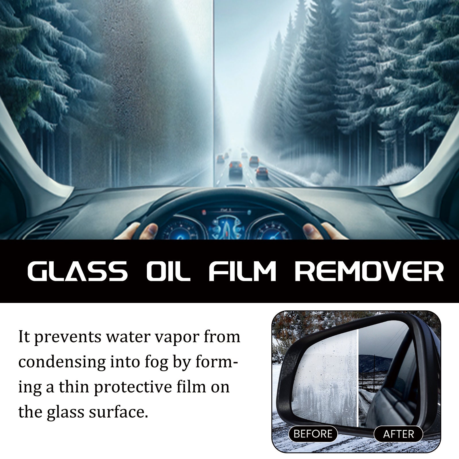 Automotive Anti-Fogging Agent Automotive Glass Cleaning, Anti-Rain, Anti-Fog, Cleaning And Hydrophobic Multi-Purpose Spray - Korvel