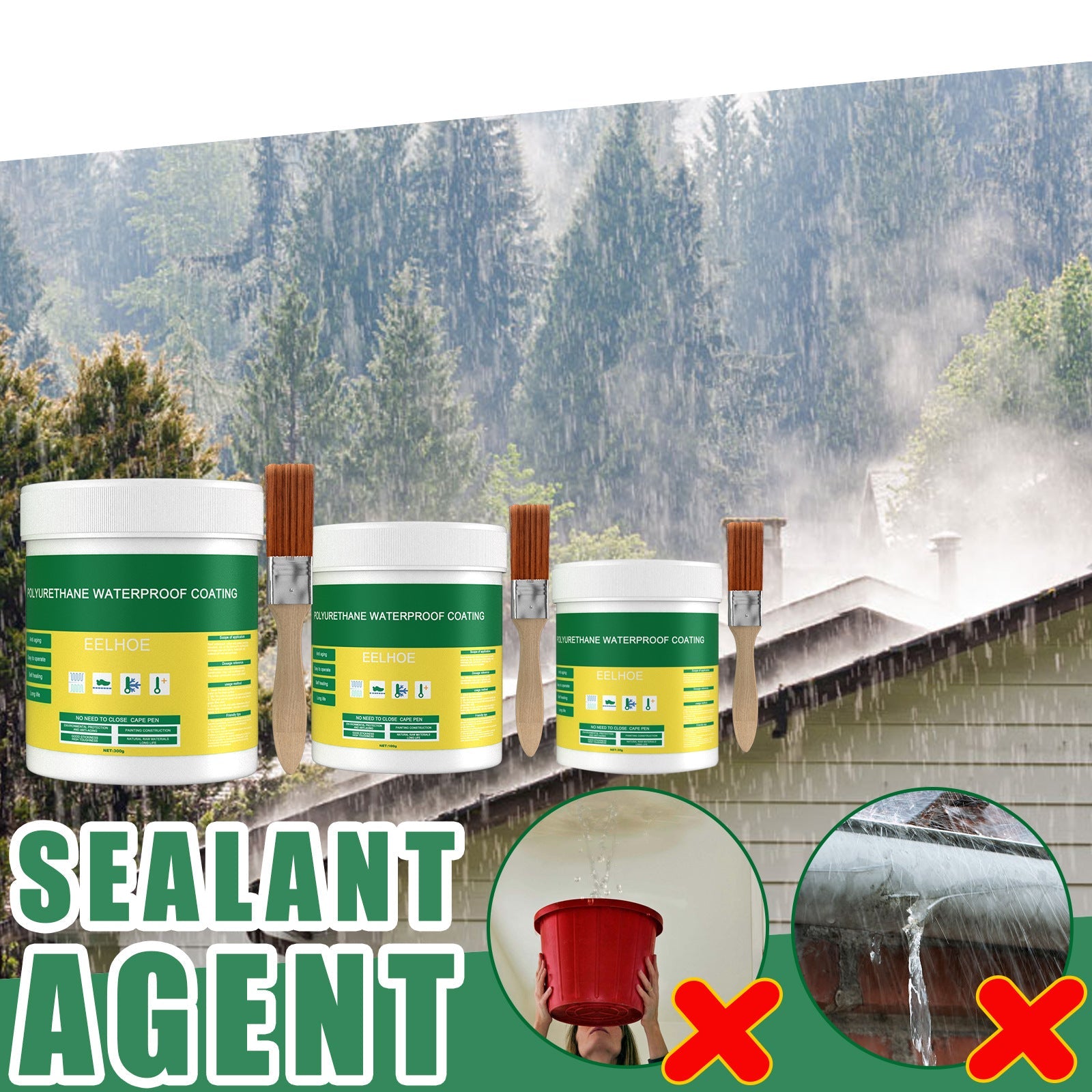 Floor Leak Waterproof Adhesive, Exterior Wall Bathroom Toilet Waterproofing Agent Brick Wall Permeable Paint - Korvel