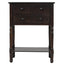 TREXM Narrow Console Desk, Ultra Thin Sofa Table with Three Storage Drawers and Living Room Bottom Shelves (Espresso) - Korvel