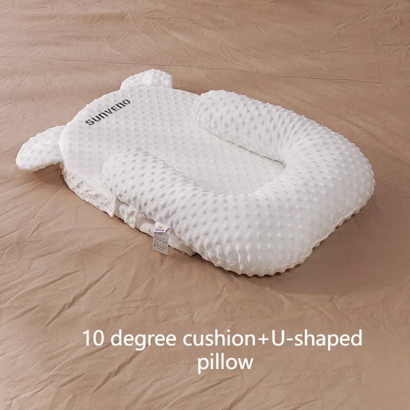 Four season anti milk overflow and choking pillow baby feeding tool baby anti spitting slope pad - Korvel