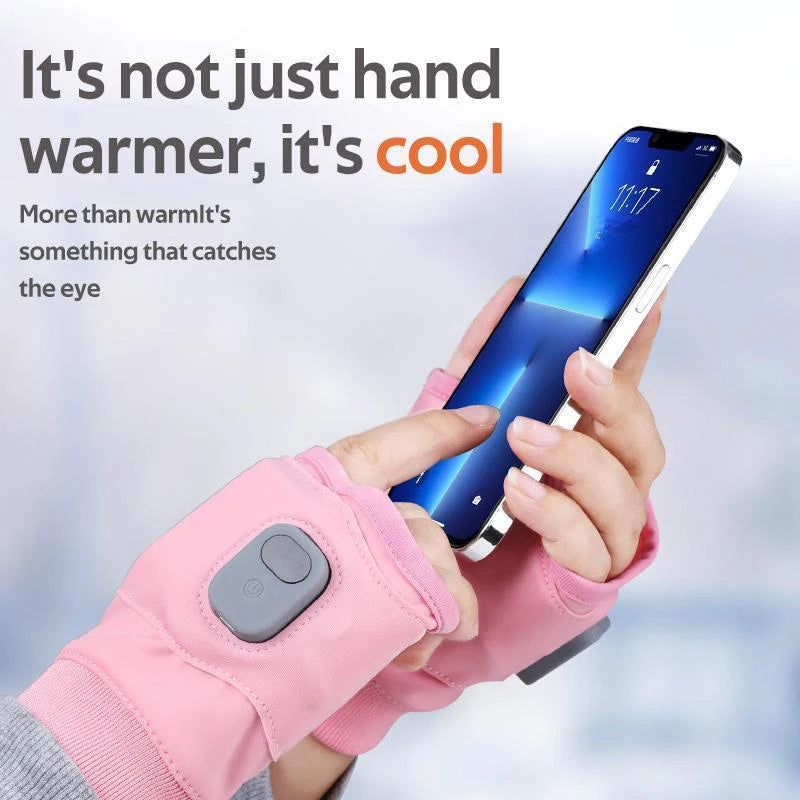 1 Pair of Rechargeable Winter Heated Gloves. USB-powered, great for outdoor activities like cycling, skiing, and motorcycling. - Korvel