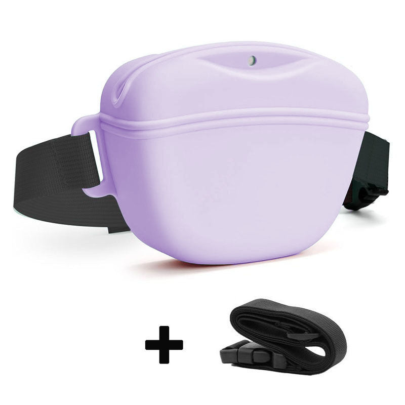Silicone Dog Training Waist Bag Outdoor Portable Crossbody Pet Snack Pouch - Korvel
