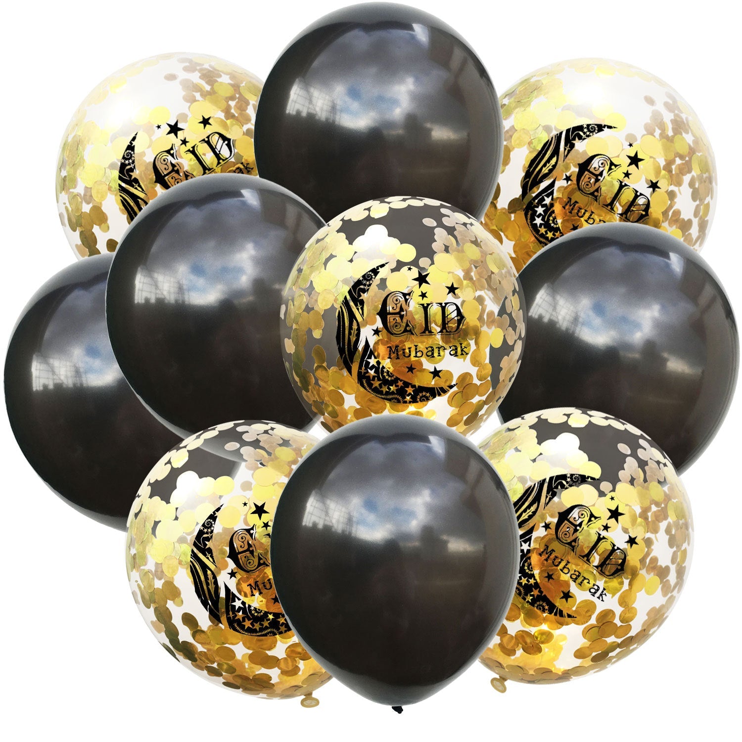 Moon Castle Party Celebrates Latex Balloon Transparent Paper Shard Glitter Balloon Set - Korvel