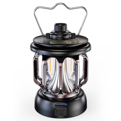 Led retro outdoor camping lamp white long battery life rechargeable tent camping lamp - Korvel