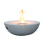 42 Inch Outdoor Concrete Propane gas Fire Pit bowl in Antique white color - Korvel