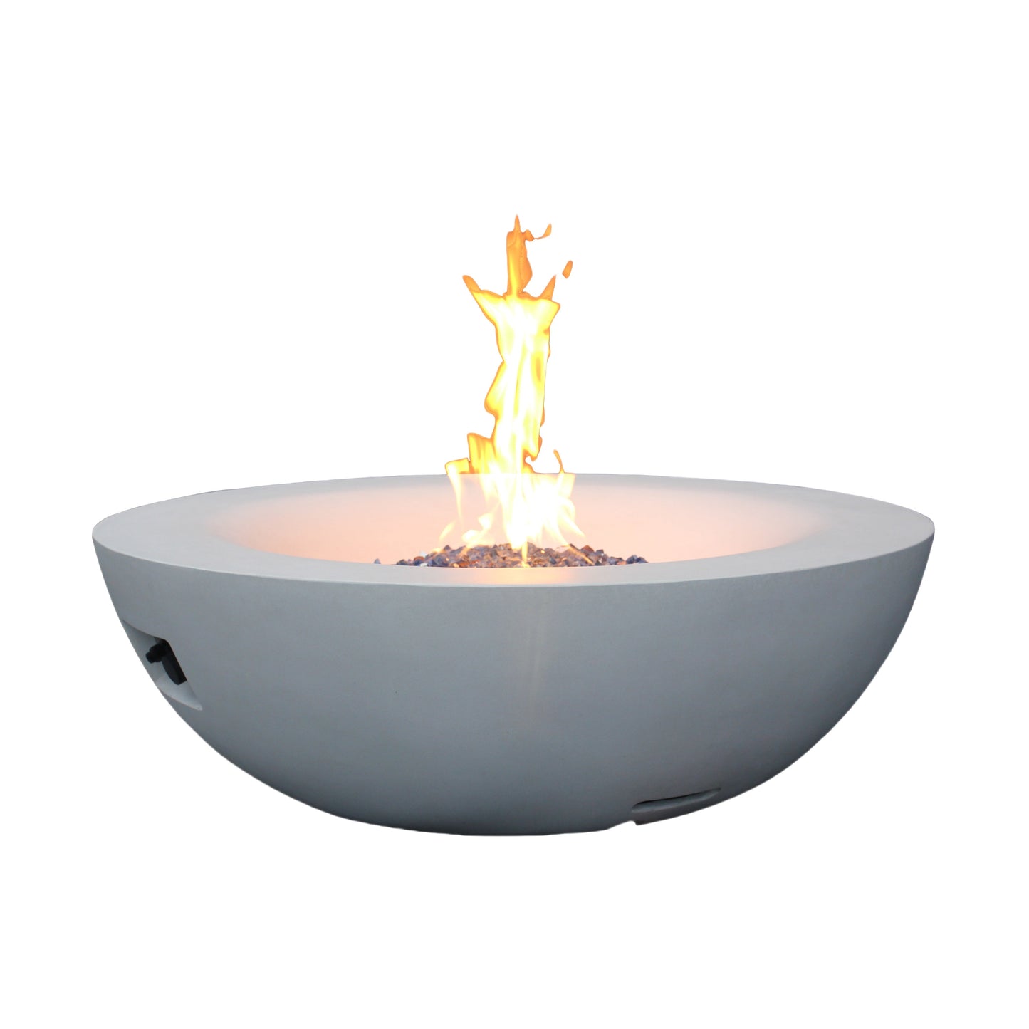 42 Inch Outdoor Concrete Propane gas Fire Pit bowl in Antique white color - Korvel