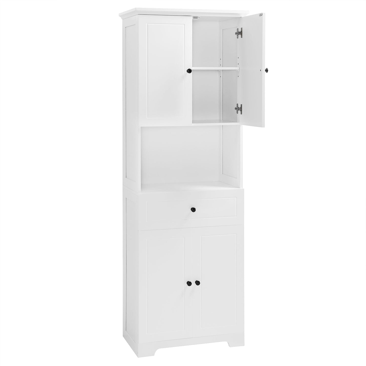 Elegant Tall Bathroom Cabinet with Ample Storage Space