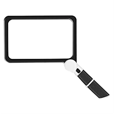 Full-Page 5X Magnifying Glass for Reading, Folding Lighted Magnifier with 48 LED Lights, Rectangular Handhold Magnifier - Korvel