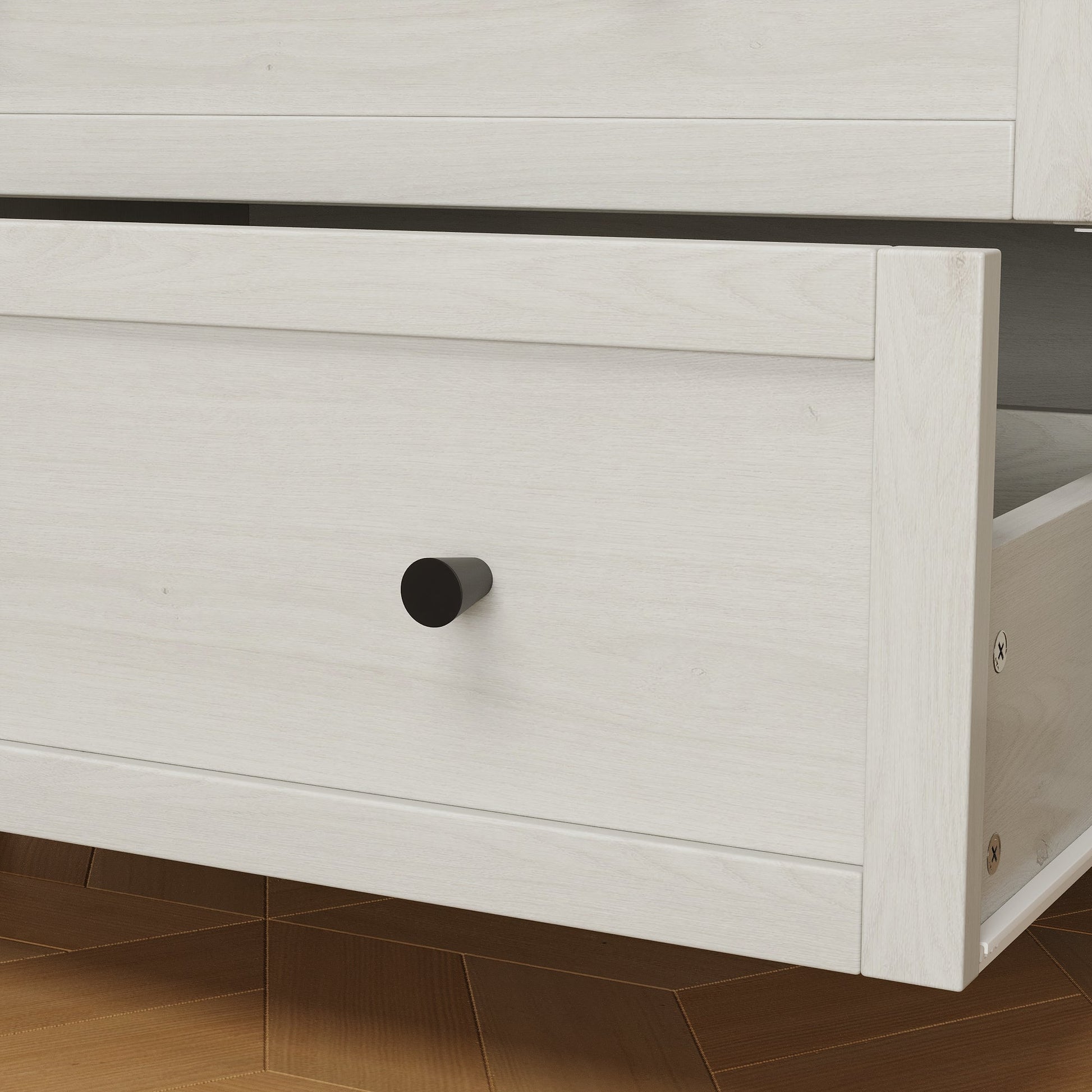 70 inch high kitchen pantry storage cabinet with 2 drawers and 3 shelves, large storage cabinet (antique white) - Korvel
