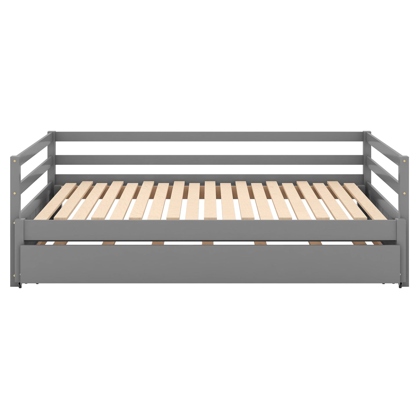 Twin or Double Twin Daybed with Trundle Gray - Korvel