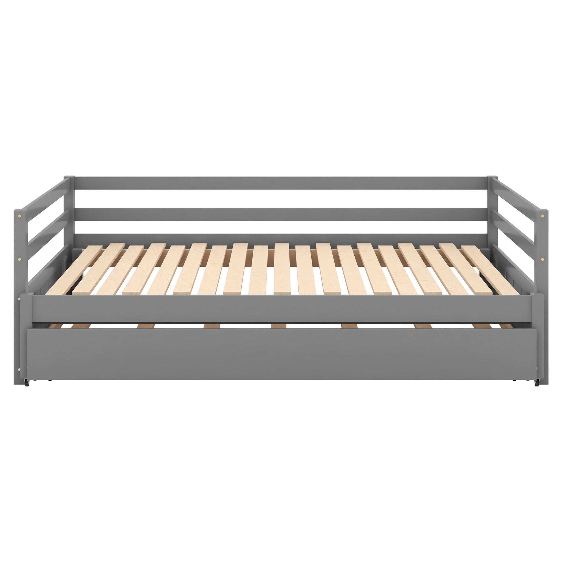 Twin or Double Twin Daybed with Trundle Gray - Korvel