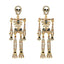 European and American style skull skeleton alloy inlaid rhinestone earrings female personality long exaggerated earrings earrings - Korvel
