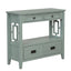 36'' Farmhouse Pine Wood Console Table Entry Sofa Table with 4 Drawers & 1 Storage Shelf (Retro Blue) - Korvel