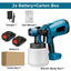 1000ML Electric Spray Gun High Power Cordless Paint Sprayer HVLP Auto Furniture Steel Coating Airbrush For Makita 21V Battery - Korvel