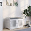 Elegant White Shoe Storage Bench with Padded Cushion