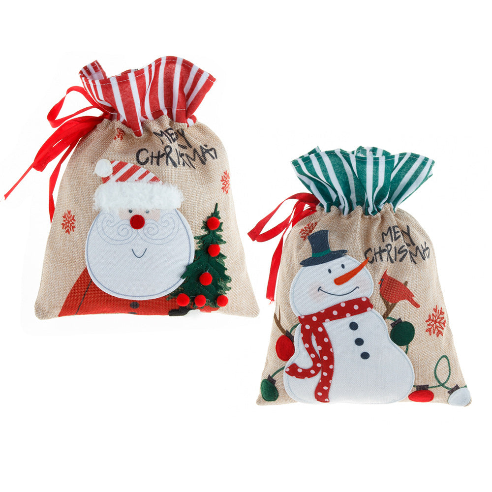 Sacs Cadeaux en Jute Premium pour Célébrations de Noël