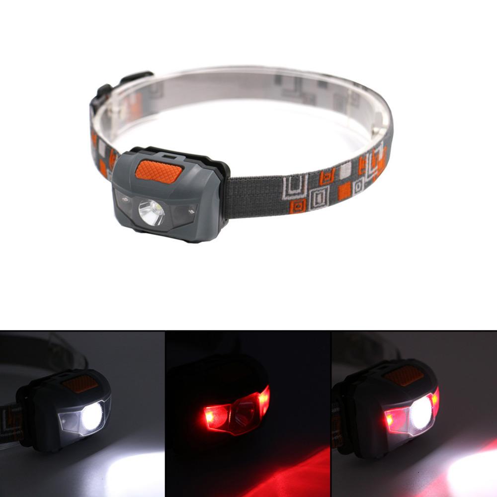 R3 + 2LED 800 Lumens 4 Modes Mini Headlamp Outdoor Headlight Waterproof  Lantern Use AAA Battery - Korvel