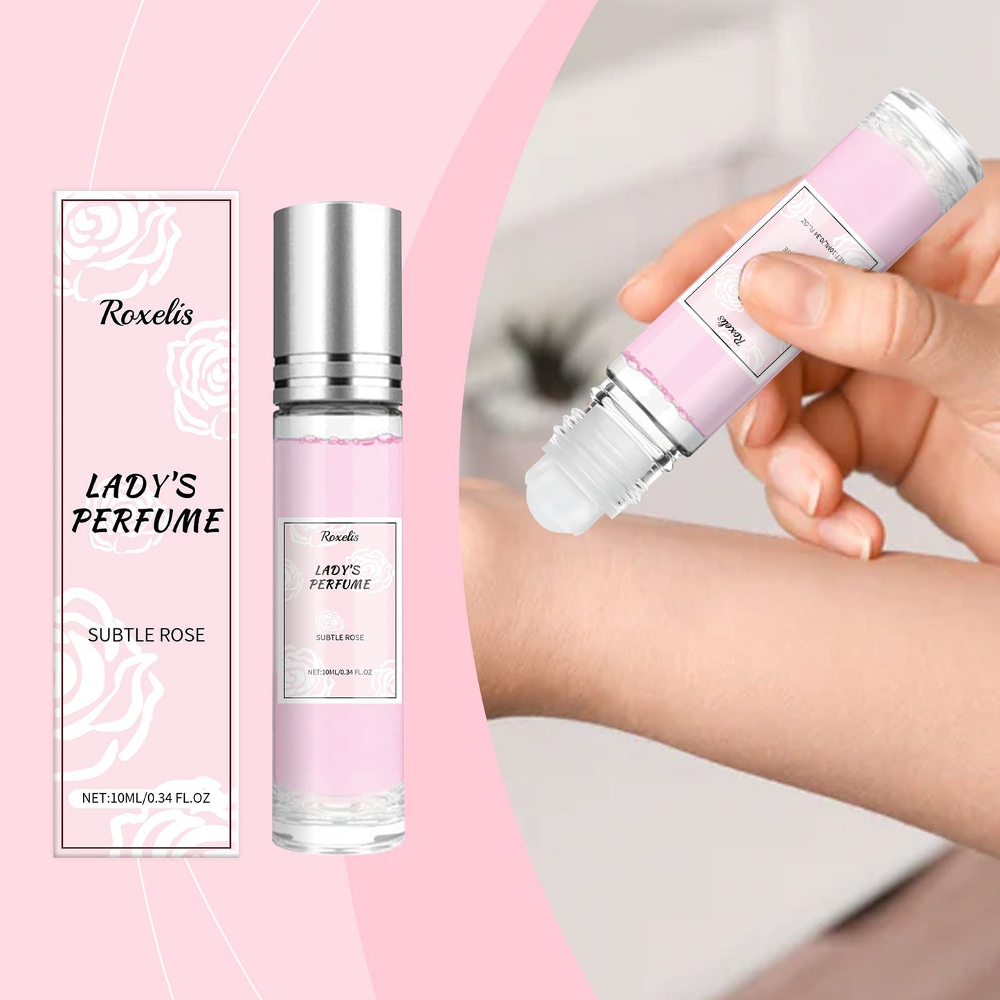 Rose Fragrance Fresh Powder Perfume, Natural Fragrance Niche Charming Charm Perfume Pheromone Fragrance Eau De Toilette - Korvel