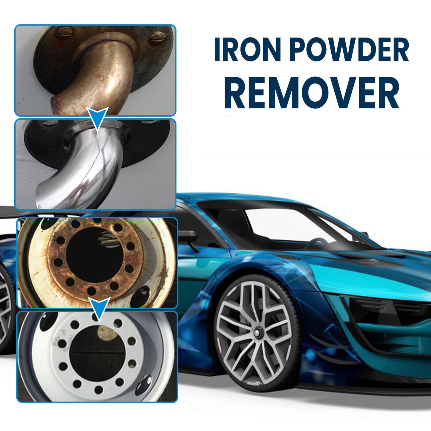 Iron Powder Remover, Strong Cleaning Reconditioning Rust Remover Spray For Car Metal Parts - Korvel