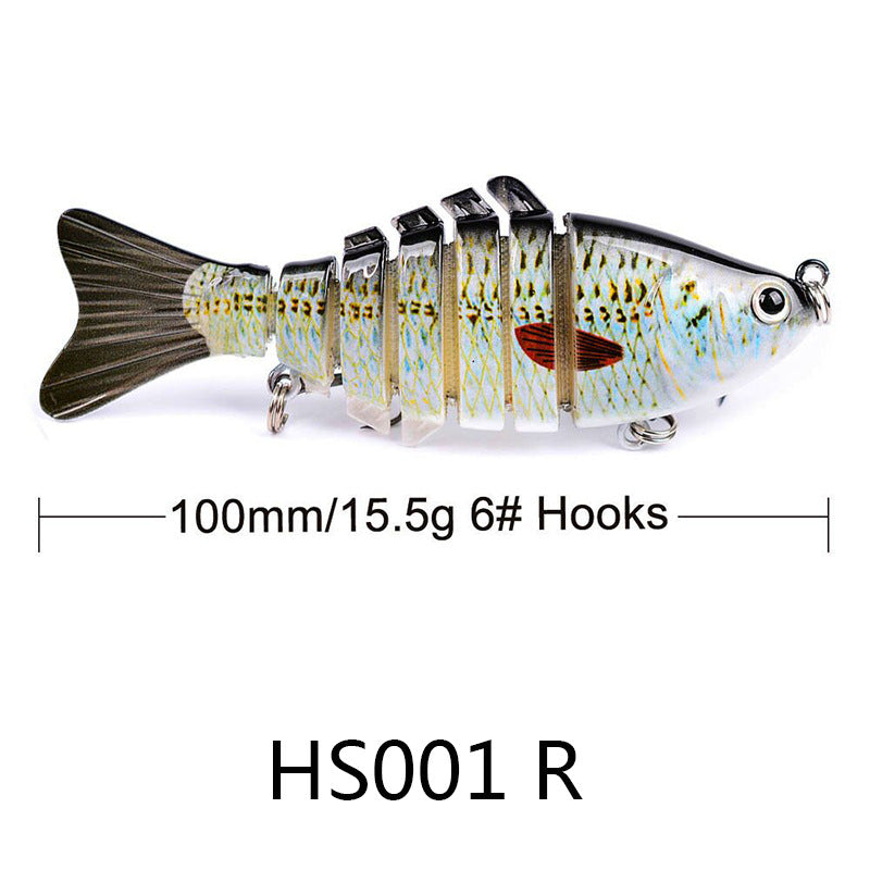 10cm Luya Bait Multi-Section Fish Plastic Hard Bait 15.5g Seven Sections Luya Bionic Bait Section Long Distance Cast Fake Bait Bait - Korvel