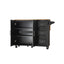 Kitchen Island & Kitchen Cart Mobile Kitehcn Island with Extensible Rubber Wood Table Top - Korvel