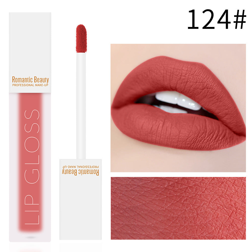 Romantic Beauty Velvet Matte Lip Glaze Non-Stick Lip Gloss - Korvel