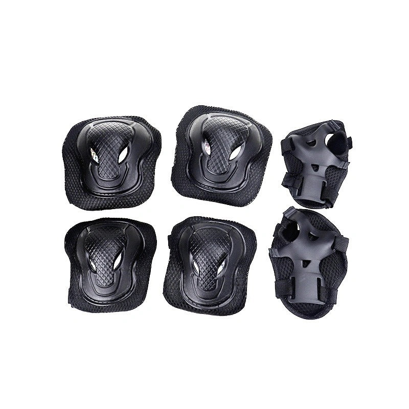 Adult Protector Six-piece Skating Shoe Protector Balance Car Roller Skating Bicycle Adult Professional Fall Protection Knee Protection Set - Korvel