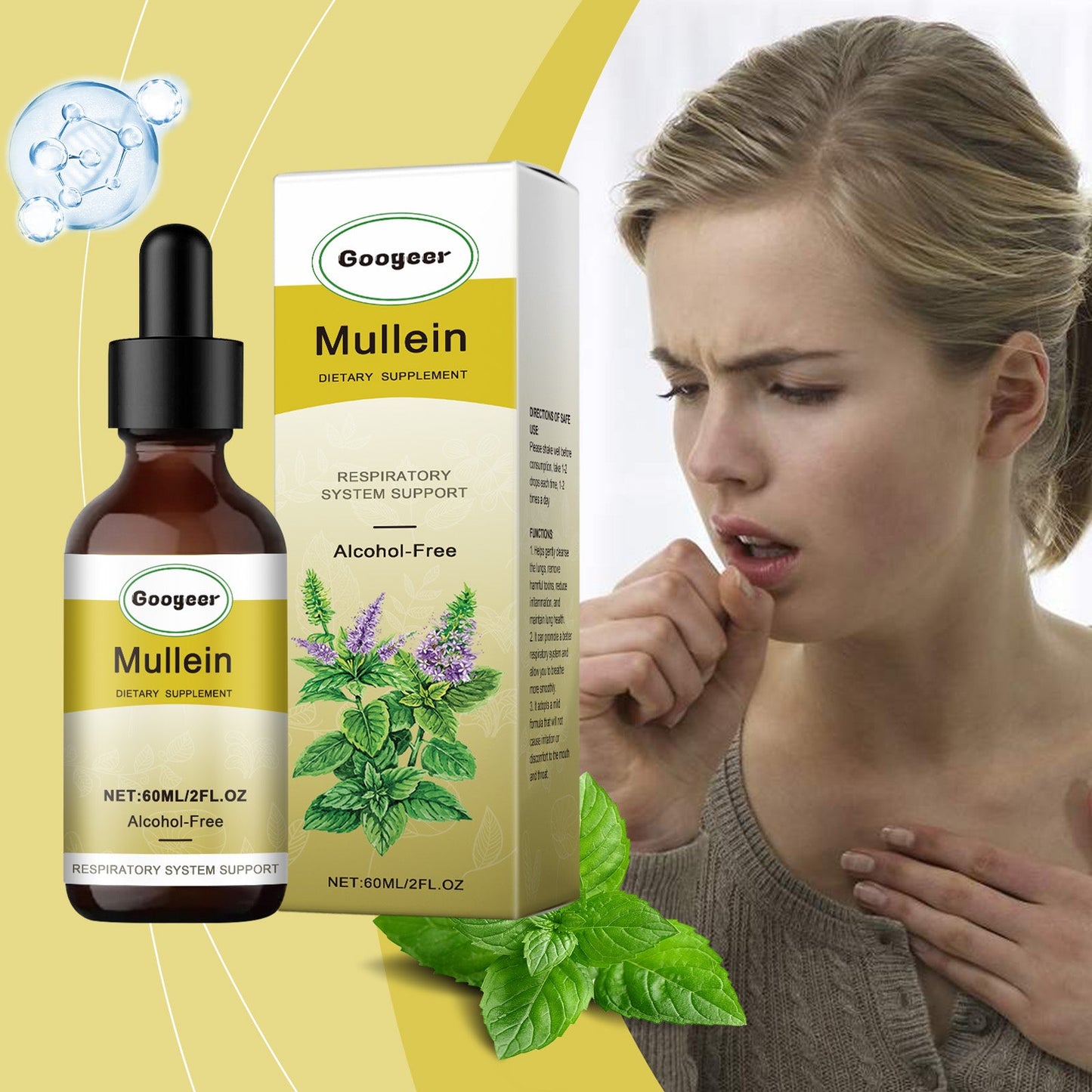 Mullein Leaf Supplement Drops, Dietary Supplements For Body Healing - Korvel