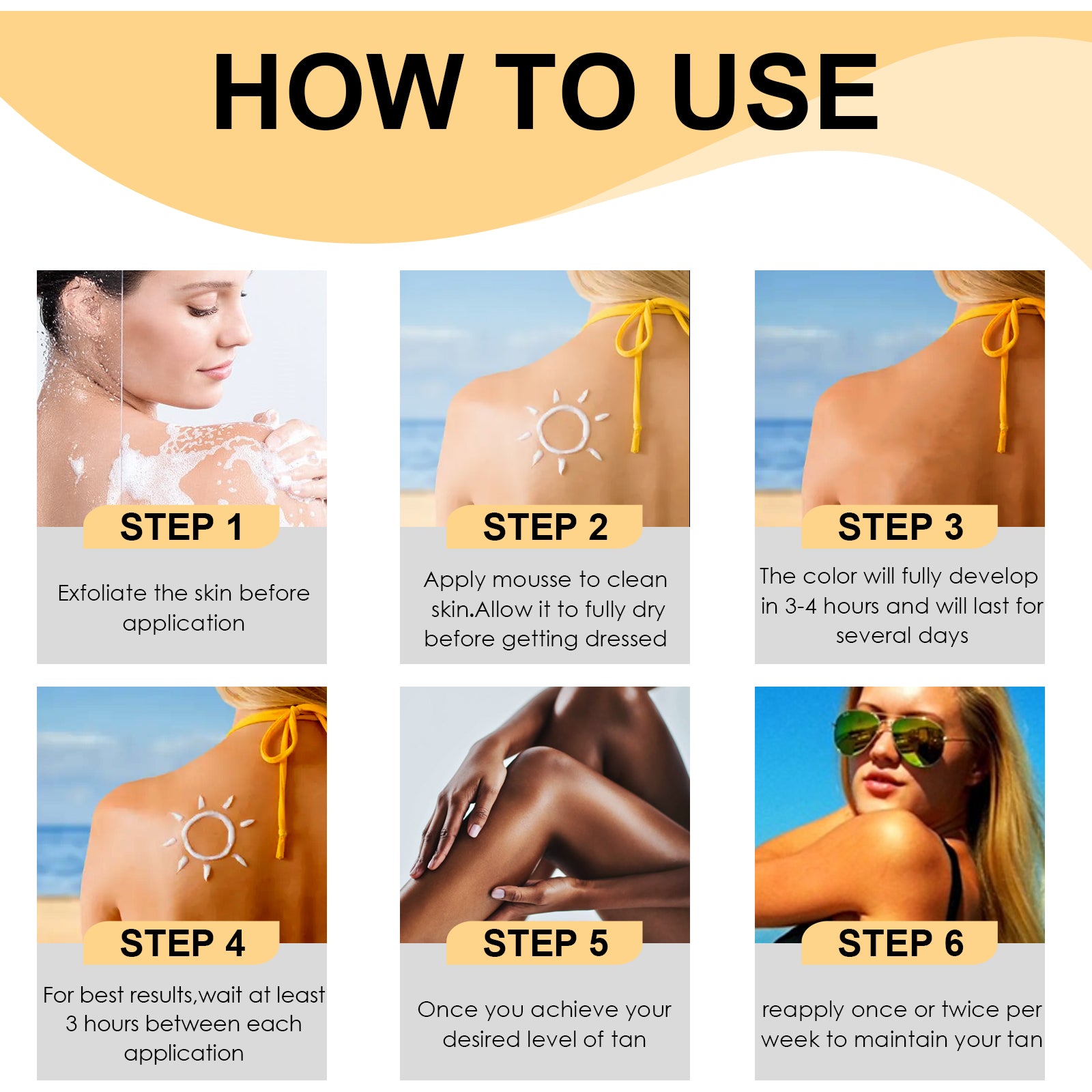 For Black Mousse, Summer Self-Tanning For Tanning Wheat Tan For Moisturizing Black Skin Mousse - Korvel