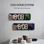 9-Inch Digital Wall Clock: Temp/Humid, Night Mode, Snooze, 12/24H, USB Plug-in LED Alarm Clock - Korvel
