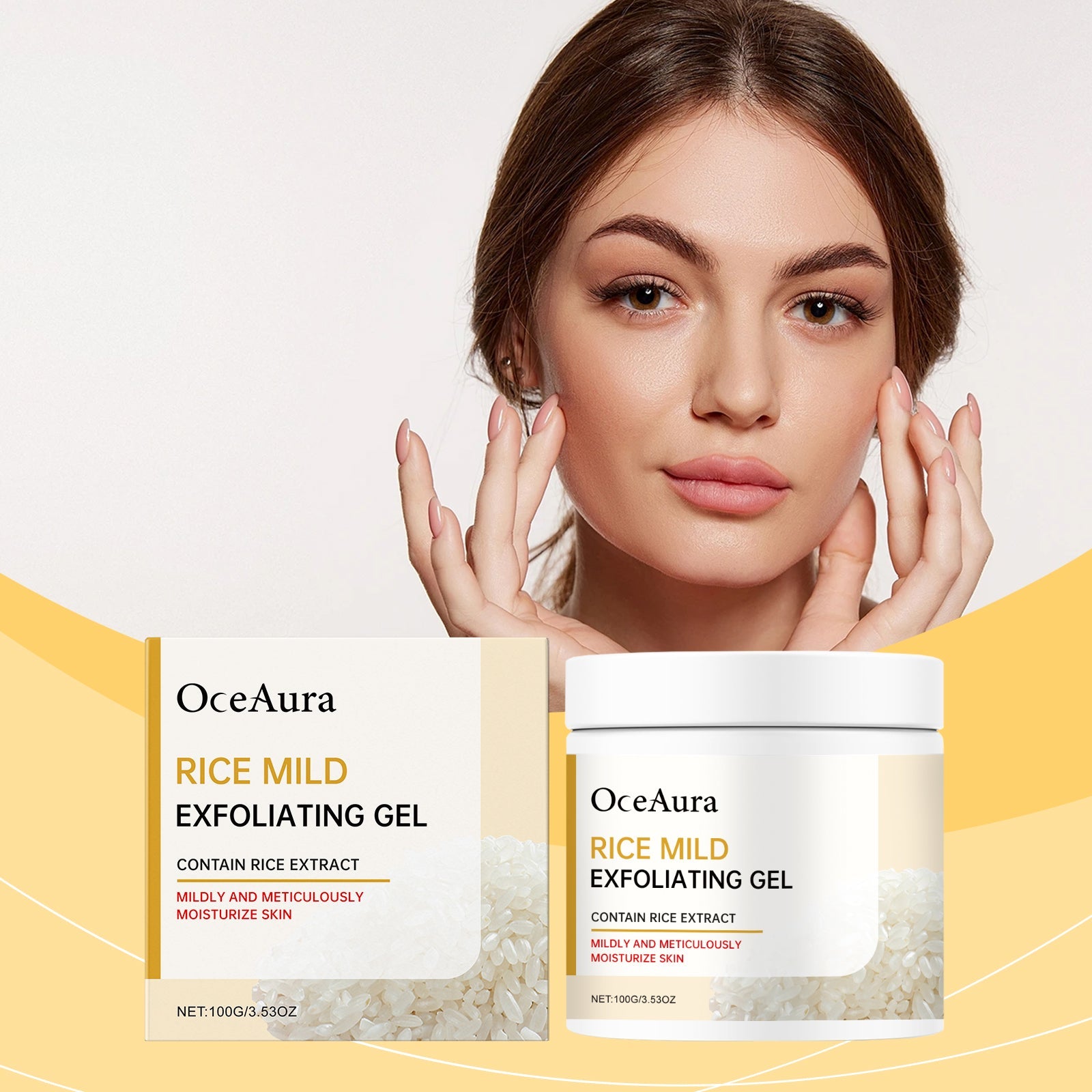 Oceaura Rice Face Cleansing Gel Tender Skin Gel Face Cleansing Body Care Gentle Tender Muscles - Korvel