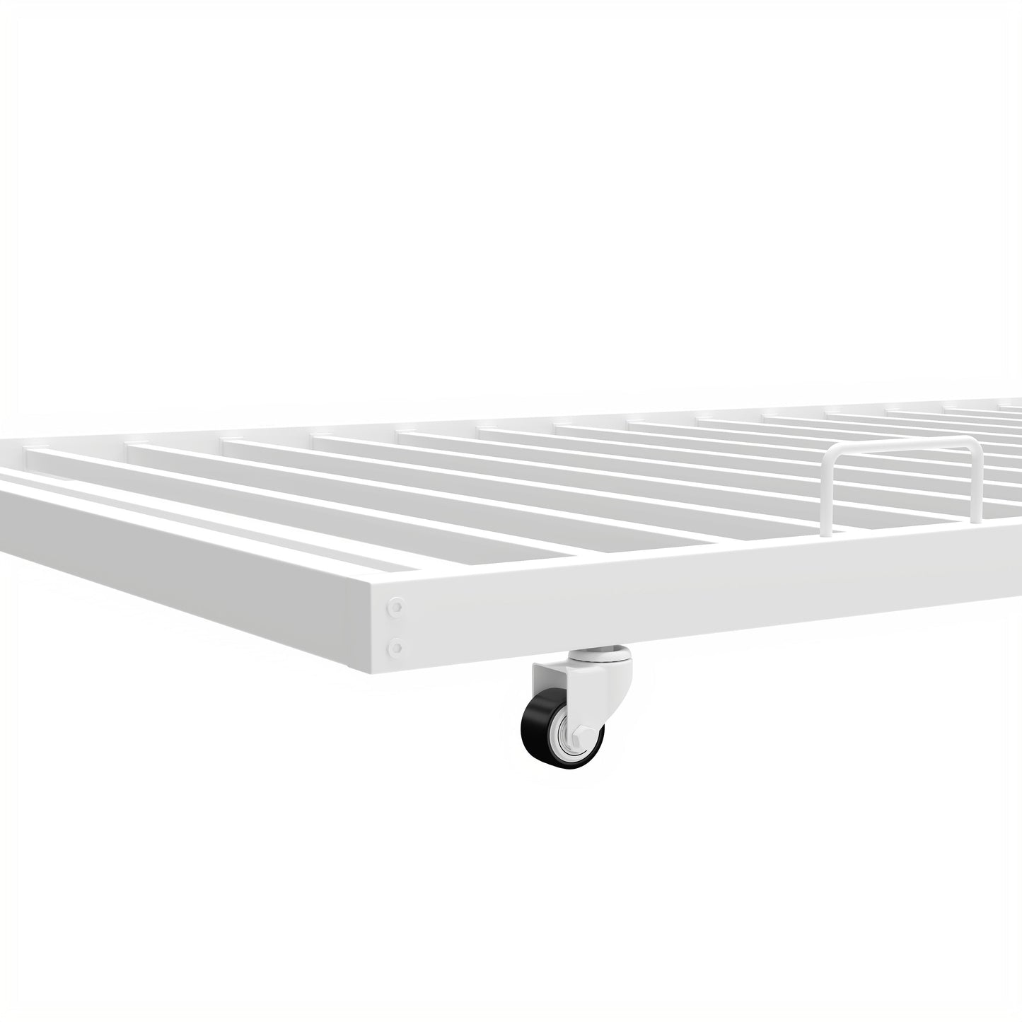Cama litera resistente de dos camas individuales con cama nido - Blanca