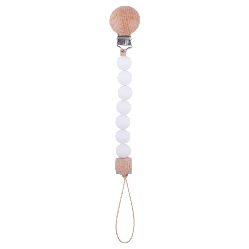 Infant and toddler products, beech wood pacifier clip, soothing wood octagonal pacifier, anti drop chain - Korvel