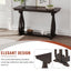 48-Inch Rustic Vintage Console Table --- Farmhouse Style Entryway Table with Open Shelf and Sturdy Construction  (Espresso) - Korvel
