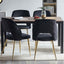 Ensemble de 4 chaises de salle à manger en velours noir élégant