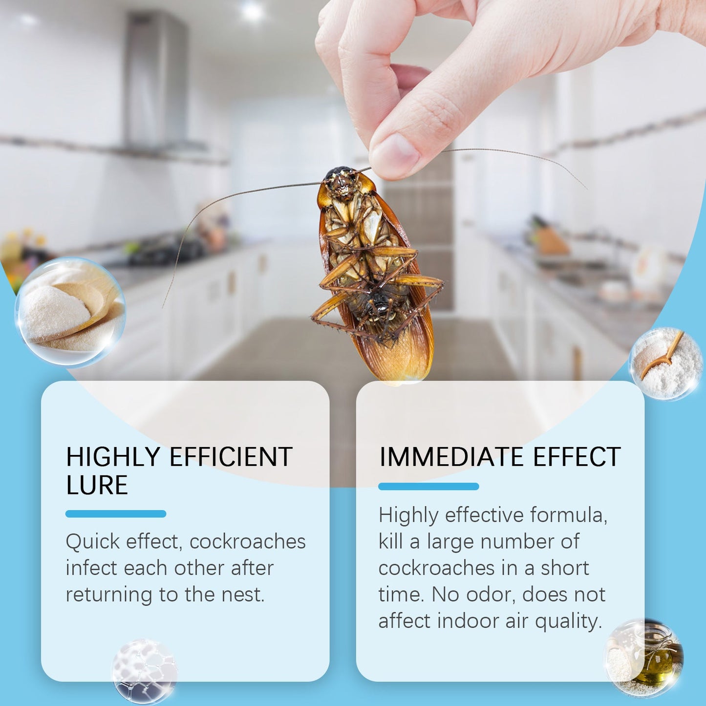 Kill Cockroach Glue Bait, Living Room Kitchen Bedroom Kill Cockroach Glue Bait Home Special Cockroach Bait - Korvel