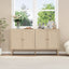 4 Door Accent Cabinet Sideboard Buffet Storage Cabinet with Adjustable Shelf for Entryway Living Room Bedroom - Korvel